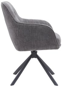 Sivé čalúnené jedálenské kreslá v súprave 2 ks Avola – Unique Furniture