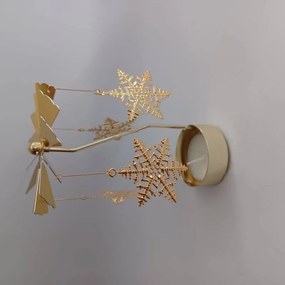 DECOLED Anjelské zvonenie, 8 x 13 cm, vločky, zlato