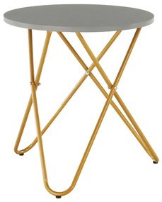 Kondela Príručný stolík, sivá/zlatý náter, RONDEL