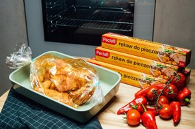 Pečiaci obal s tepelne odolnými sponami 29 cm x 3 m Paclan 220° bezfarebný