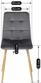 PROXIMA.store - Čalúnená jedálenská stolička FREDY FARBA: čierna, FARBA NÔH: chróm