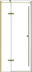 Besco Štvorcový sprchový kút PIXA GOLD SQ 90x90, výška 195 cm - bez vaničky BESCO-Orientácia: Pravá