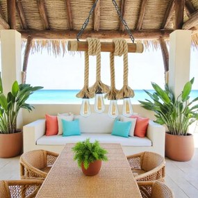 Brilagi - Luster na reťazi KOS 4xE27/60W/230V buk