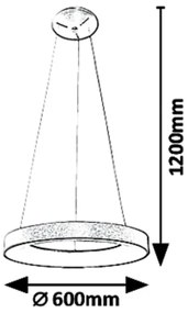 Rabalux - LED Luster na lanku CARMELLA LED/50W/230V pr. 60 cm