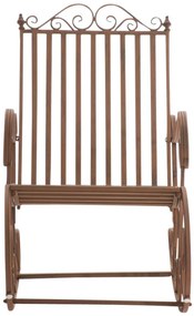 Kovové hojdacie kreslo Smile (SET 2 ks) - Hnedá antik