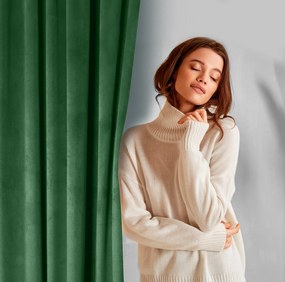 ZATEMŇOVACÍ ZÁVES NA PÁSKE ROSA 135X300 CM TMAVOZELENÁ