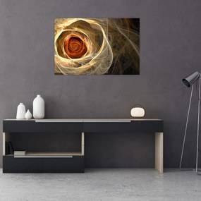 Obraz - Abstraktné ruže v ohnivých farbách (90x60 cm)