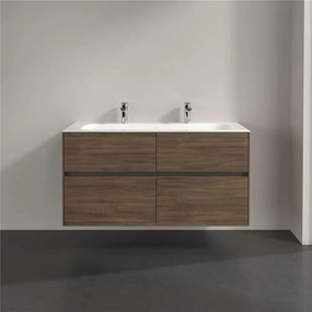 VILLEROY &amp; BOCH Collaro závesná skrinka pod umývadlo, 4 zásuvky, 1196 x 498 x 603 mm, Arizona Oak, C14000VH