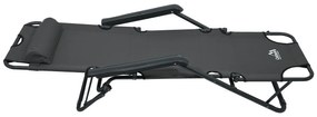 Cattara 13513 Skladacie ležadlo Comfort, antracit, 155 x 61 cm