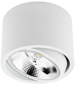 Povrchová montáž HALOGEN SPOT TUBA Movable GU10 AR111 Round White 100mm TELES LUMILED