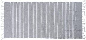 Plážová osuška FARAO 90 x 180 cm, sivá 70% bavlna | 30% polyester