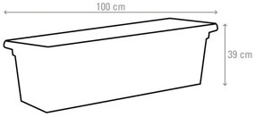 Hrantík plastový Magnus XXL 100 cm antracit