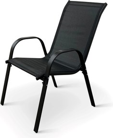 Noela Záhradný jedálenský set Capri 80cm + 4x kovová stolička Ramada