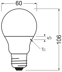 3PAK LED žiarovka E27 A60 8,5W = 60W 806lm 3000K Warm 200° OSRAM VALUE