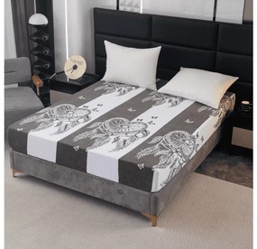 Plachta mikroplyš TIRSO 90x200 cm sivo-biela