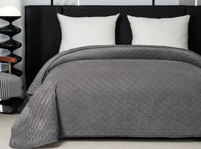 Zamatový prehoz na posteľ ASTRALIA, sivý Rozmer: 170 x 210 cm