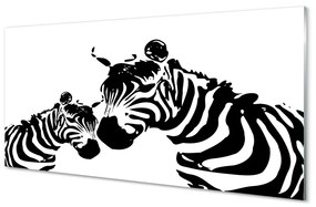 Obraz na akrylátovom skle Maľované zebra 140x70 cm