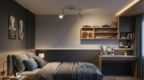 Toolight - Stropné/nástenné svietidlo typu reflektor 2-bodové 2xGU10 392197, chrómová, OSW-08482