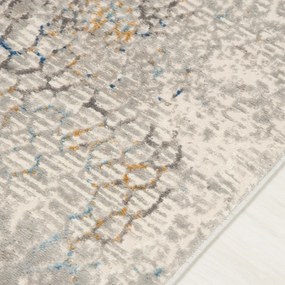 TA Koberec G513B WHITE/D_BLUE PORTLAND HIL Biely Obdĺžnikový Rozmer: 80x150 cm