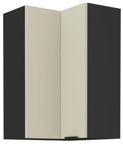 Kondela Horná rohová skrinka, cashmere/čierna, ARAKA 60x60 GN-90 2F