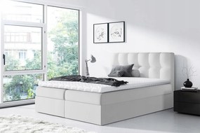Manželská posteľ Boxspring Maddox (180x200) (ekokoža Soft 017 (biela))