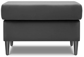 Svetlosivá zamatová podnožka Kyoto – Cosmopolitan Design