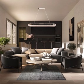 Toolight Toolight, LED závesné svietidlo 90cm APP1751-CP, zlatá lesklá, OSW-06065