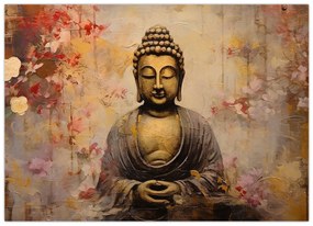 Obraz - Budha, maľba (70x50 cm)