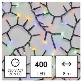LED vianočná reťaz – ježko, 8 m, vonkajšia aj vnútorná, multicolor, časovač