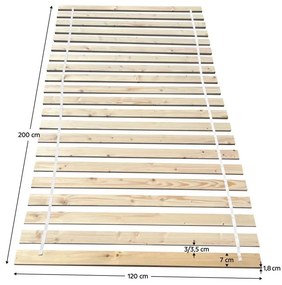 Rolovateľný rošt 120x200 cm Plamosa (prírodná) . Vlastná spoľahlivá doprava až k Vám domov. 1097197