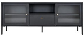 Čierny kovový TV stolík 160x60 cm Dalby – House Nordic