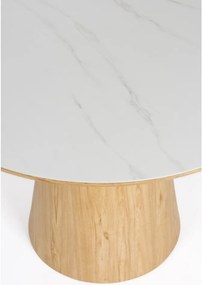 Okrúhly jedálenský stôl s doskou z kameňa ø 115 cm Almira – White Label