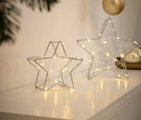 Dekoračné LED hviezdy, 2 ks, malé