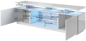 TV stolek EVA 180 cm bílý