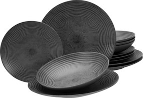 XXXLutz JEDÁLENSKÝ SERVIS Catania Anthrazit 12-dielne Creatable - Online Only bytové doplnky - 007768061101