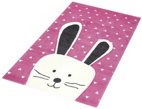 Koberce Breno Kusový koberec PASTEL KIDS 52/RVR, ružová,140 x 200 cm