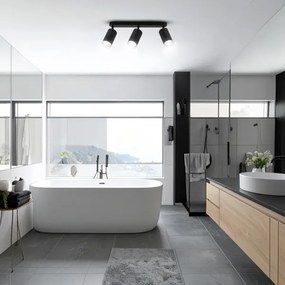 Brilagi - Kúpeľňové bodové svietidlo SELE 3xGU10/30W/230V IP44 čierna