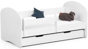 Detská posteľ Pranshi (biela) (s matracom). Akcia -17%. Vlastná spoľahlivá doprava až k Vám domov. 1070769