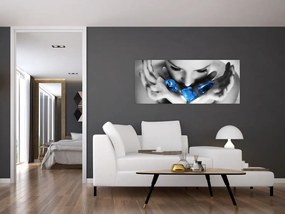 Obraz portrétu ženy s kameňmi (120x50 cm)