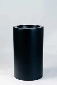 Okrúhly kvetináč ESTRA, výška 60 cm, čierny mat