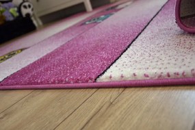 Koberec KIDS Sovy      ružový  C412