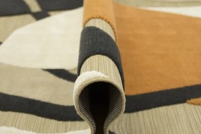 Šnúrkový koberec Reni 24504/732 krémový/čierny/oranžový
