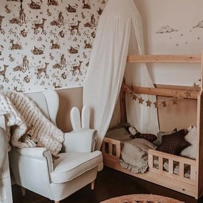 Tapeta jelenia lúka biela 280x50 cm