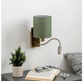Brilagi - LED Nástenná lampa NUBILA 1xE27/25W/230V + LED/3W mosadz/zelená