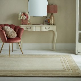 Flair Rugs, Ručne všívaný kusový koberec Lois Scallop Natural, 120x170, béžová, chodba / predsieň