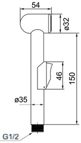 Mereo Mereo, Podomietková batéria s bidetovou sprchou, Eve, MER-CBV60105BS