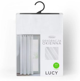 ZÁCLONA NA PÚTKACH LUCY 140X250 CM BIELA
