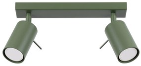 Bodové svietidlo Ring, 2x olivové kovové tienidlo, (možnosť polohovania)