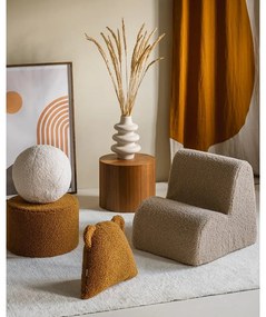 Hnedý detský pohovkový vankúš z textílie buklé Bear – Wigiwama