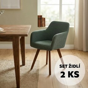 Set - 2 ks Jedálenská stolička AVENBERG NORD zelená
